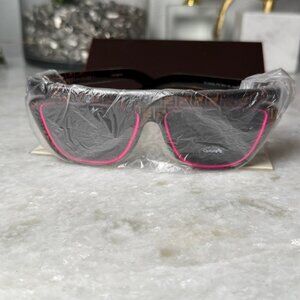 *NEW* Fendi Flat Top Sunglasses w/ Logo Frames and Pink Lens Trim